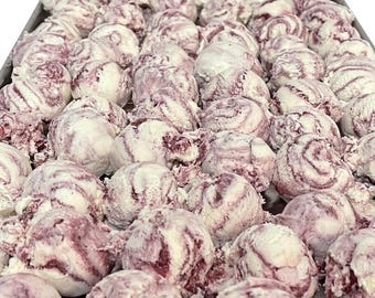 NUEVAS bolas de helado de mora silvestre liofilizada de montaña - Astronaut Ice Cream - Caramelo crujiente casero