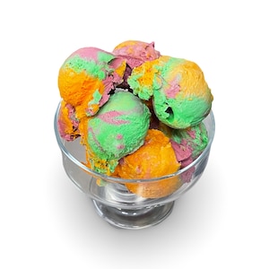 NEW Freeze Dried Rainbow Sherbet Ice Cream Scoops - Astronaut Ice Cream - Homemade Crunchy Candy