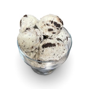 Freeze Dried Cookies and Cream Ice Cream Scoops - Astronaut Tahoe Creamery Ice Cream - Homemade Crunchy Candy
