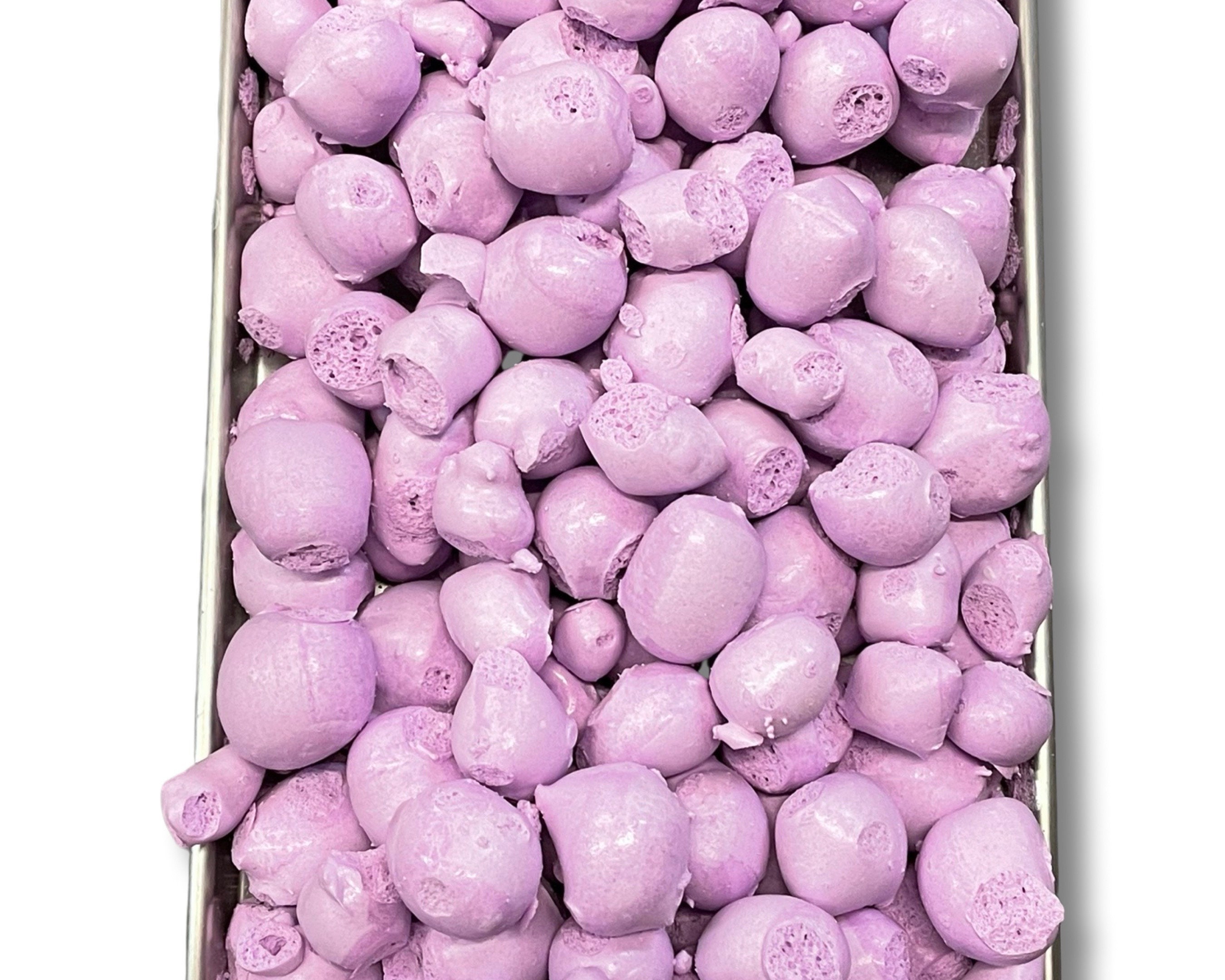 Grape Candy Freeze Dried Tangy Taffy Puffs - Grape Flavor Tangy Puffs - Homemade Crunchy Candy
