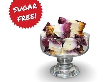 NUEVOS bocaditos de tarta de queso liofilizada KETO sin azúcar con arándanos - Sin gluten, bajos en carbohidratos, aptos para dieta cetogénica, de larga duración, hechos en casa