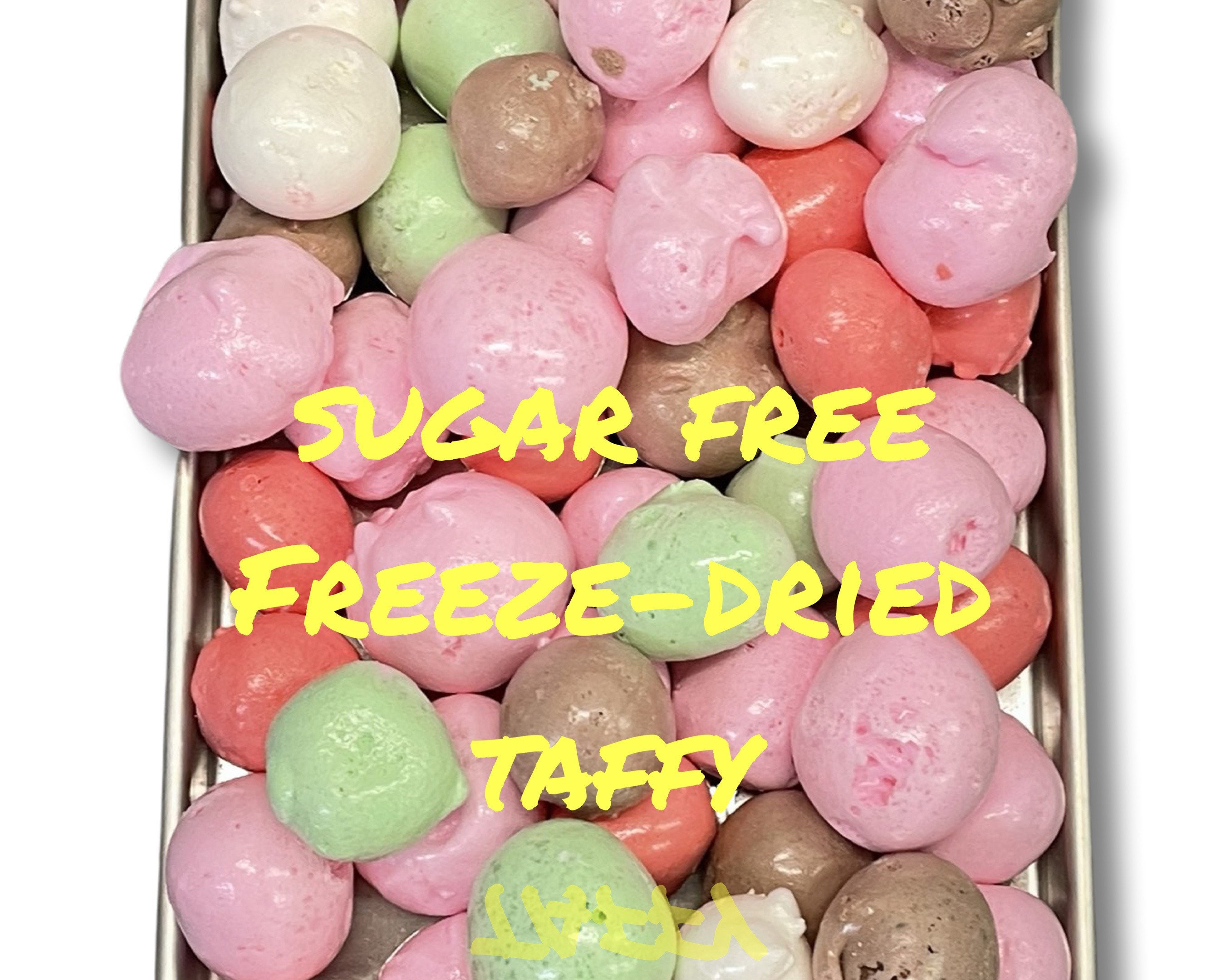 Gefriergetrocknetes zuckerfreies Salzwasser Taffy Keto Verschiedene Geschmacksrichtungen - GROSSE BEUTEL - Hausgemachte knusprige Süßigkeiten