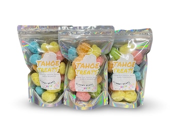 Gevriesdroogde NEON Gummy Bears - Paassnoep Fruitige Soezen - Gemengde smaken - Zelfgemaakt knapperig snoep
