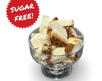 Bocados de tarta de queso liofilizados keto sin azúcar - Sin gluten, bajos en carbohidratos, aptos para keto, estables, de vainilla, estilo NY, dulces crujientes caseros