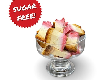 Bocados de tarta de queso liofilizados keto sin azúcar con remolino de frambuesa - Sin gluten, bajos en carbohidratos, aptos para keto, de larga duración, hechos en casa