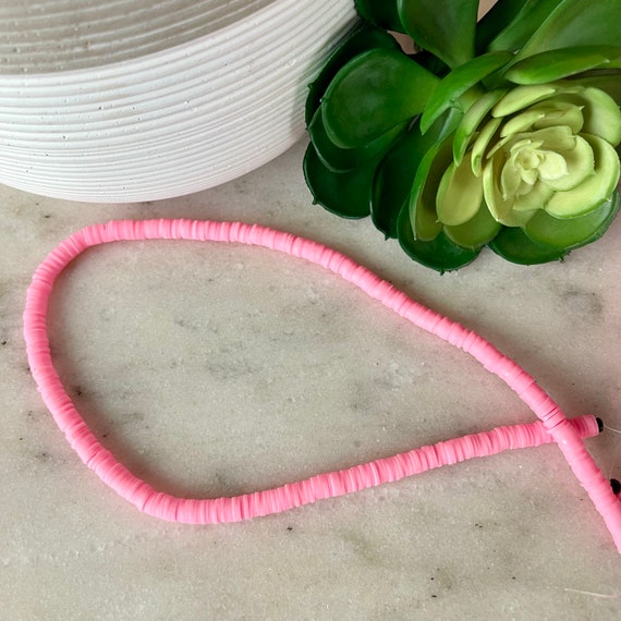 6.5 mm フラミンゴ ピンク ヘイシ 17.25 インチ ストランド