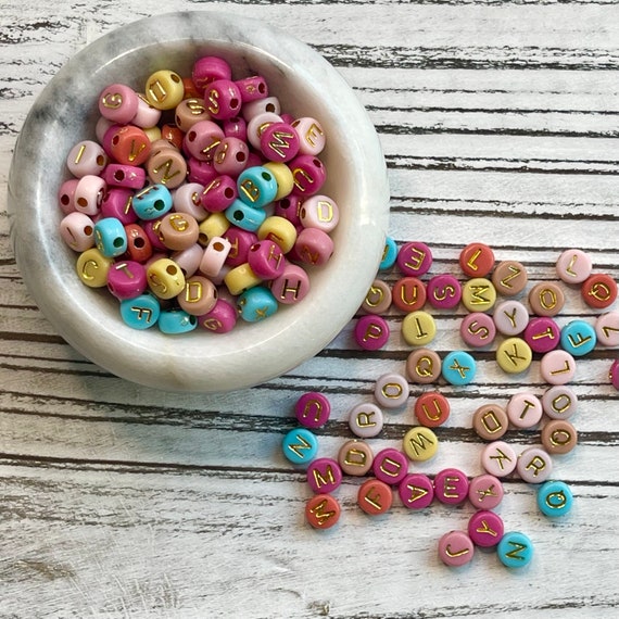 Acrylic alphabet letter beads