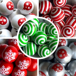 9 Foot Red & White Peppermint Swirl Bead Candy Christmas Garland