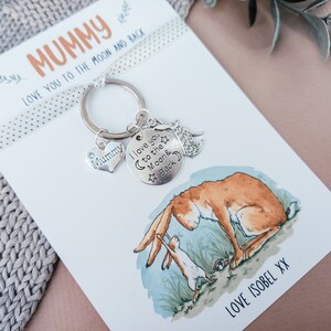 I love you to the moon & back keyring | Mummy keyring | New mum gift | Gift from baby | Mother's day gifts | Guess How Much I Love You