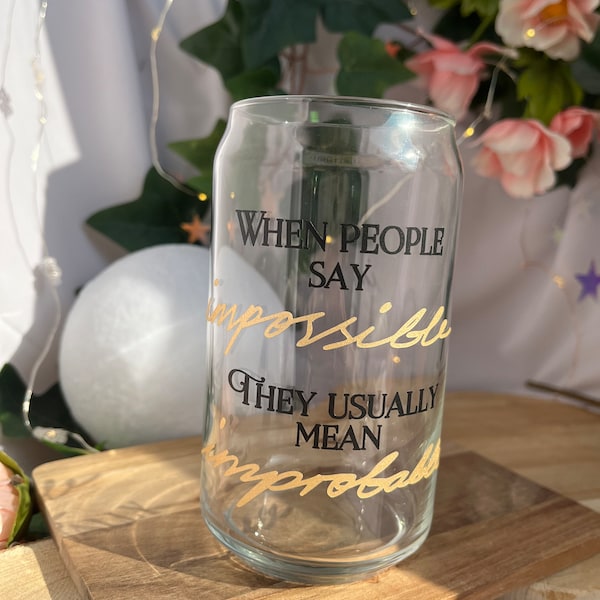 Nikolai Lantsov Quote Impossible Improbable Grishaverse Shadow and Bone Iced Coffee Glass