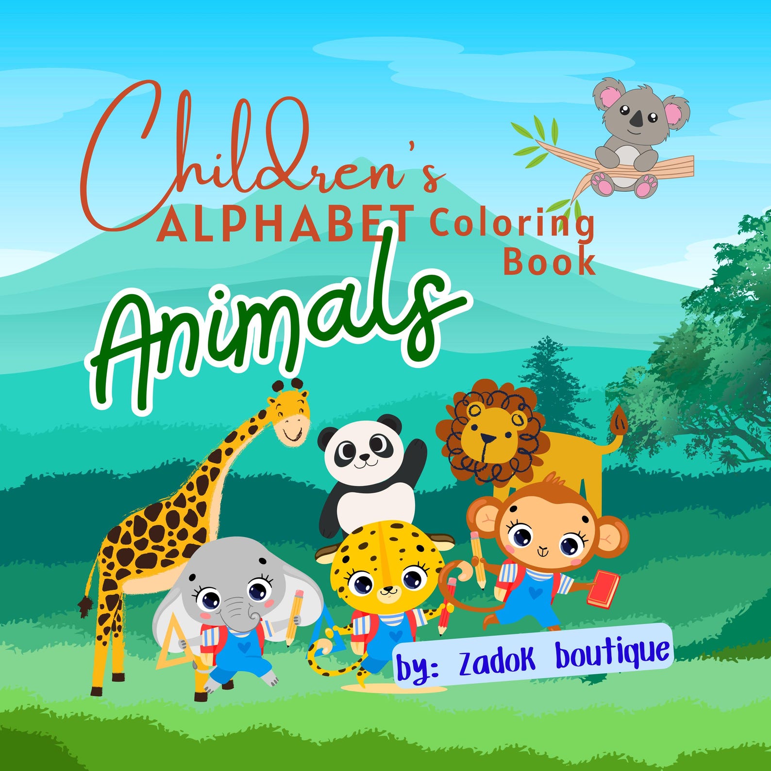 Animals A-Z Coloring Pages: Kids Alphabet, Homeschool (PDF Download) - Etsy