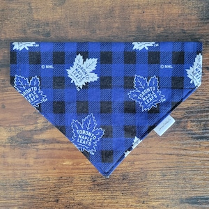Toronto Maple Leafs Blue Dog Bandana | Personalized cat Bandana | Over the Collar pet bandana | scrunchie bandana