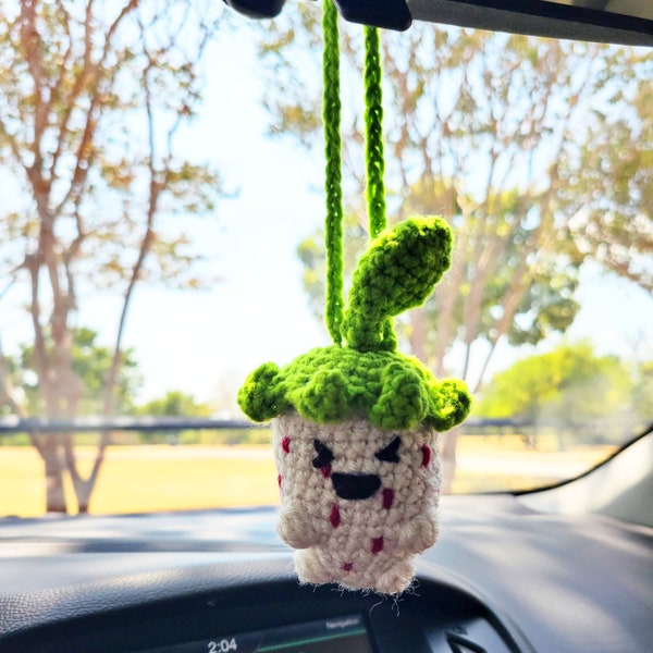 Hanging Pineberry car mirror charm