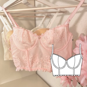 Pattern/BUSTIER- Pattern/balconette cup