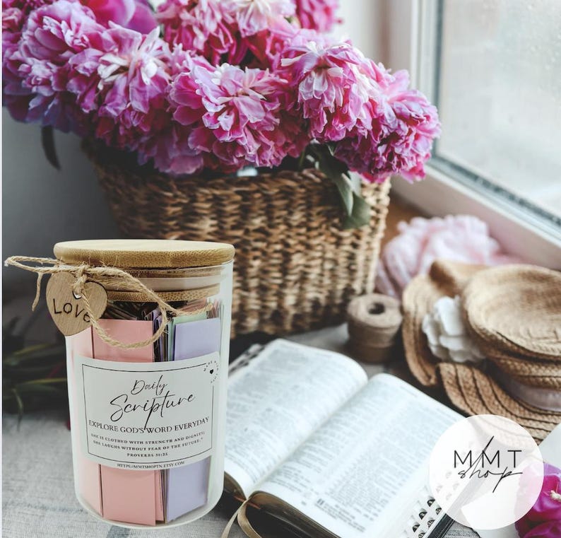 Bible Verse Jar Daily Scripture, Personalized Prayer Jar, Christian ...