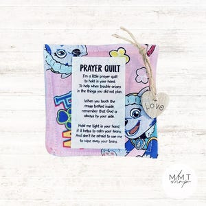 Gebets-Quilt für Kinder | Handgemachtes religiöses Andenken | Christliches Trostgeschenk | Sympathy & Healing Scripture Quilt