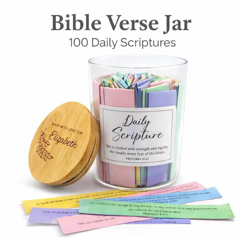 Bible Verse Jar Daily Scripture, Personalized Prayer Jar, Christian ...