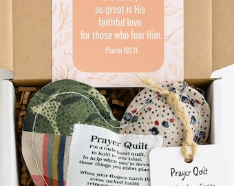 Heart Prayer Quilt Gift Box: Handmade Christian Keepsake