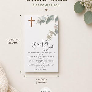 Christian Sympathy Gift, Pocket Cross with Card, Thinking of You Gift for Friend, Bereavement Gift, Memorial Keepsake for Loss of Loved One image 8