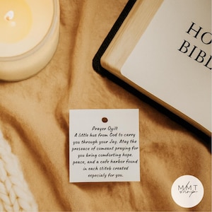 祈りのミニカード • バルク信仰ギフトタグ • クリスチャンキルトラベルアドオン • ポケットキルトアクセサリー