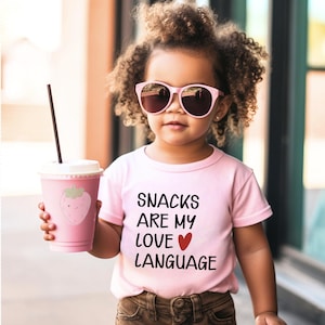 Snacks are my love language, Funny Toddler Shirt, Snack Lover, Trending Kids Shirt, Birthday Gift, Food Lover, Valentine Shirt Kids