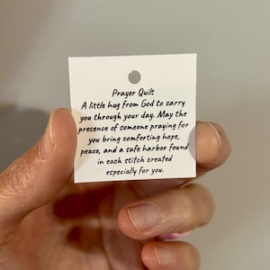Prayer Mini Cards  • Bulk Faith Gift Tags • Christian Quilt Label Add-On • Pocket Quilt Accessories
