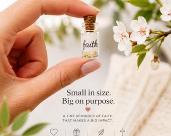 Mustard Seed Faith Jar, Christian Gift, Church Group Favor, Mission Trip Gift, Bible Study Favor, Baptism Keepsake, First Communion Gift