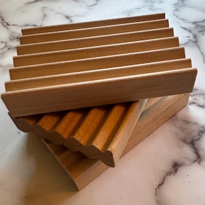 Beechwood Soap Dish, Wooden Soap Dish, Natural Soap Dish, Washboard Style Soap Dish, Natural Soap Dish, Soap Saver
