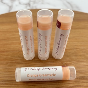 Orange Creamsicle Lip Balm: Organic Shea & Cocoa Butter, Handmade