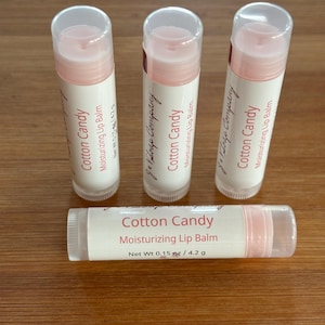 Cotton Candy Lip Balm: Organic Shea & Cocoa Butter, Handmade