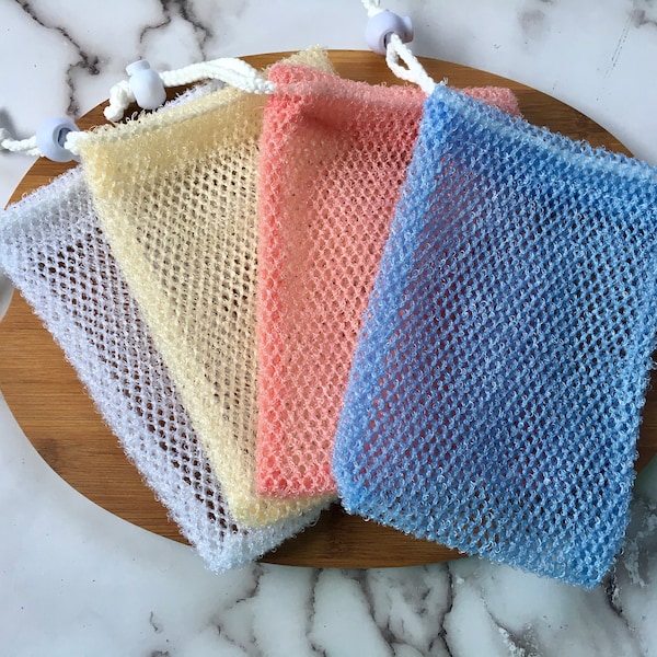 Mesh Soap Saver, Exfoliating Bag, Bag Soap, Scrub Pouch, Gentle Scrub Pouch, Soap Saver Bag, Buy More Save More, soap bag gift