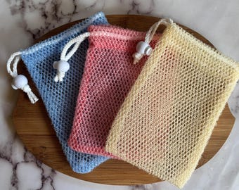 Mesh Soap Saver Bag, Exfoliating Bag, Gentle Scrub Pouch, Soap Net