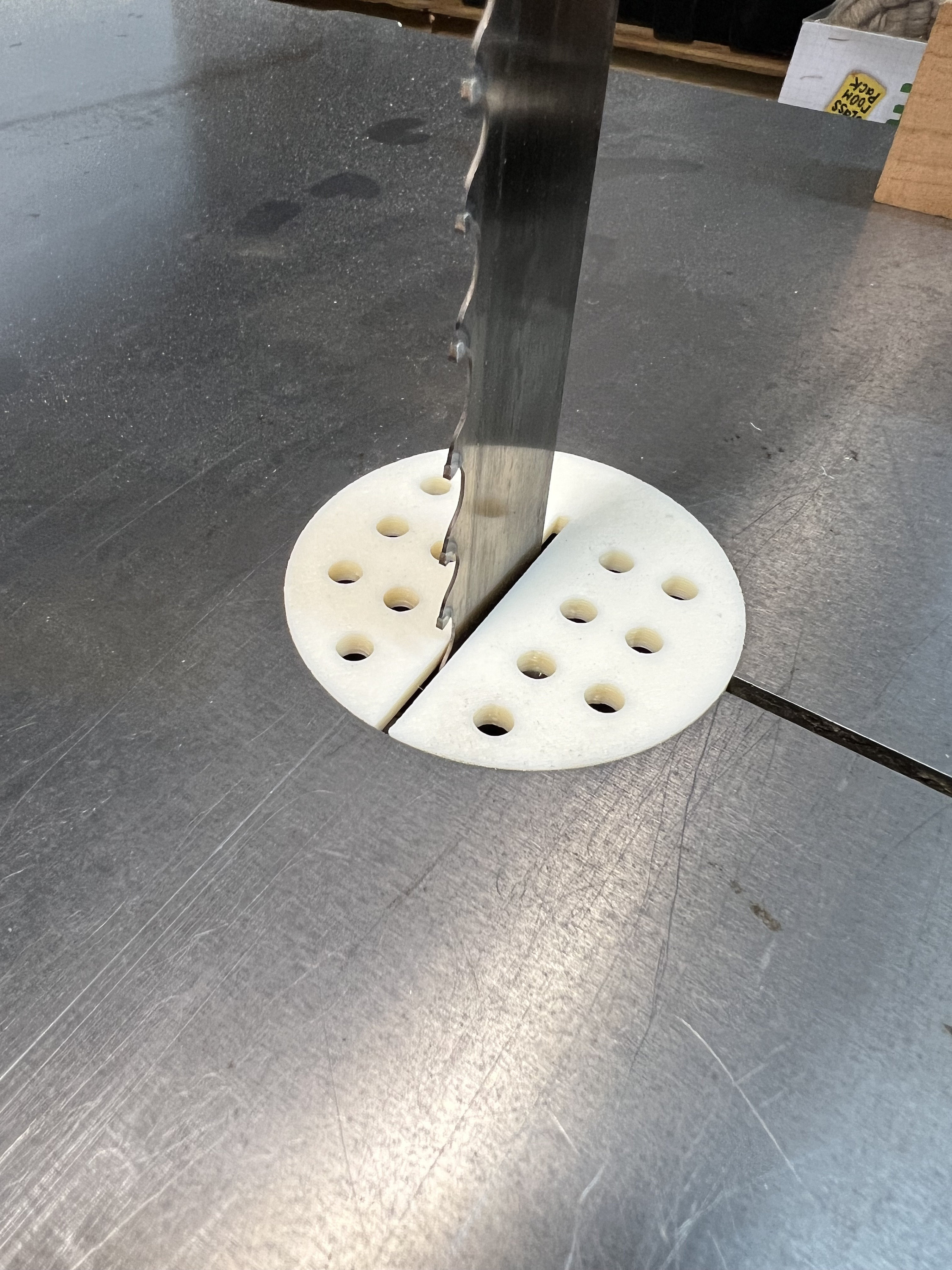 Bandsaw Table Insert for a Grizzly 0514X. It Has a 2.75 Diameter and