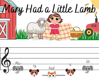 メリーさんのひつじの子羊 子供向け音楽 | 1 デジタルダウンロード | 初心者向けピアノ音楽