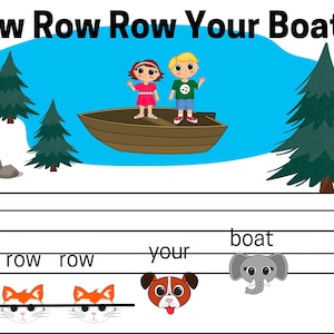 Rema, rema, rema tu barco Partitura infantil / 1 Descarga digital