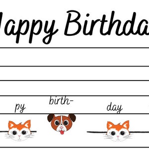 Partitura de piano de Feliz Cumpleaños para niños / 1 descarga digital instantánea