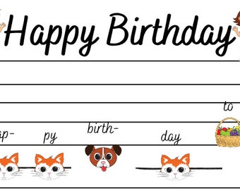 Happy Birthday Piano Sheet Music for Kids | 1 Digital Instant Download