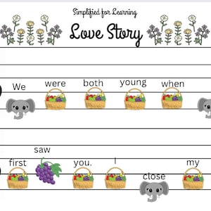 Historia de Amor / Actividad infantil Partituras / 1 Archivo Digital