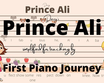Prince Ali Piano Sheet Music for Kids | 1 Digital Instant Download