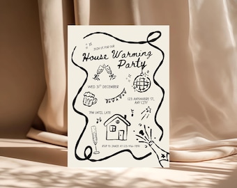Housewarming Party Invitation • New Home Celebration Invite • Editable House Warming Flyer • DIY Party Template • Instant Download