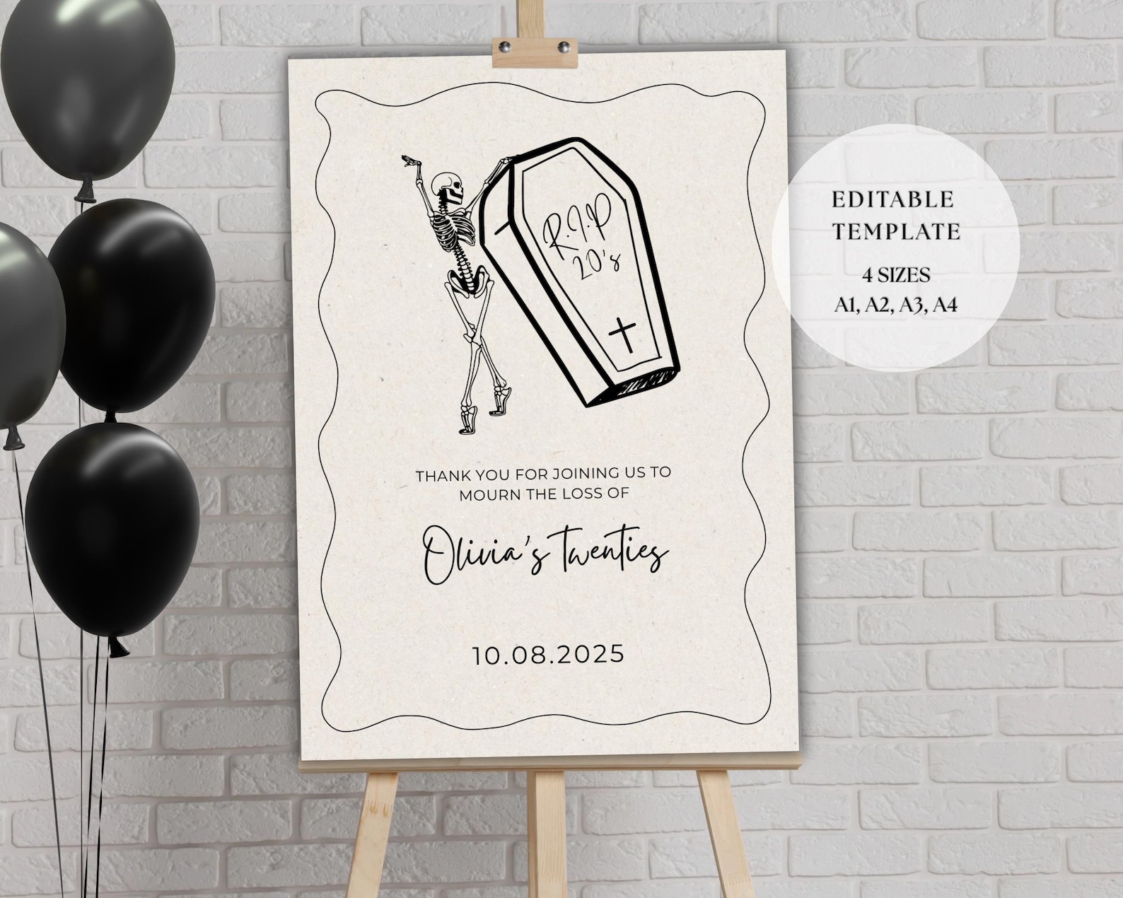 30th Birthday Welcome Sign | RIP 20’s Theme 30th Birthday Party | 30th ...