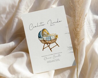 Cielito Lindo | Talavera Baby Shower Invite | Mexican Baby Shower Invitation | Canva Template Digital Download