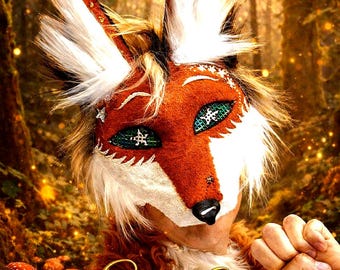 Custom Fox Therian Mask, Adopt Today Choose YOUR Animal - Cosplay Mask Costume, Keepsake Gift, Artist Quality, Handmade with love