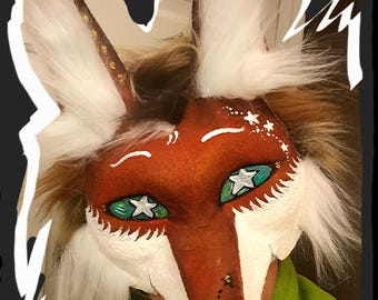 Therian Animal Masks - Fox, Coyote, Wolf, - High Quality Handcrafted Therian Gear Custom fursuit-style Costume Mask, Signature Keepsake gift