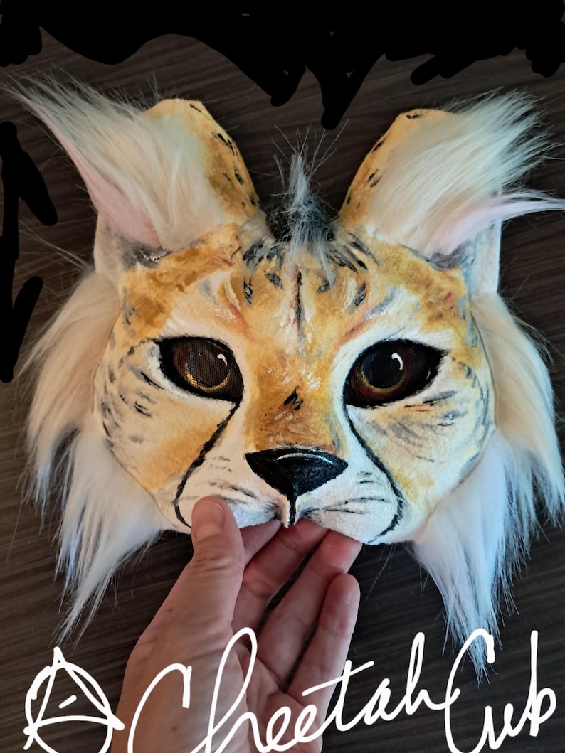 Therian Cheetah Cub mask by therianthreadsstudio