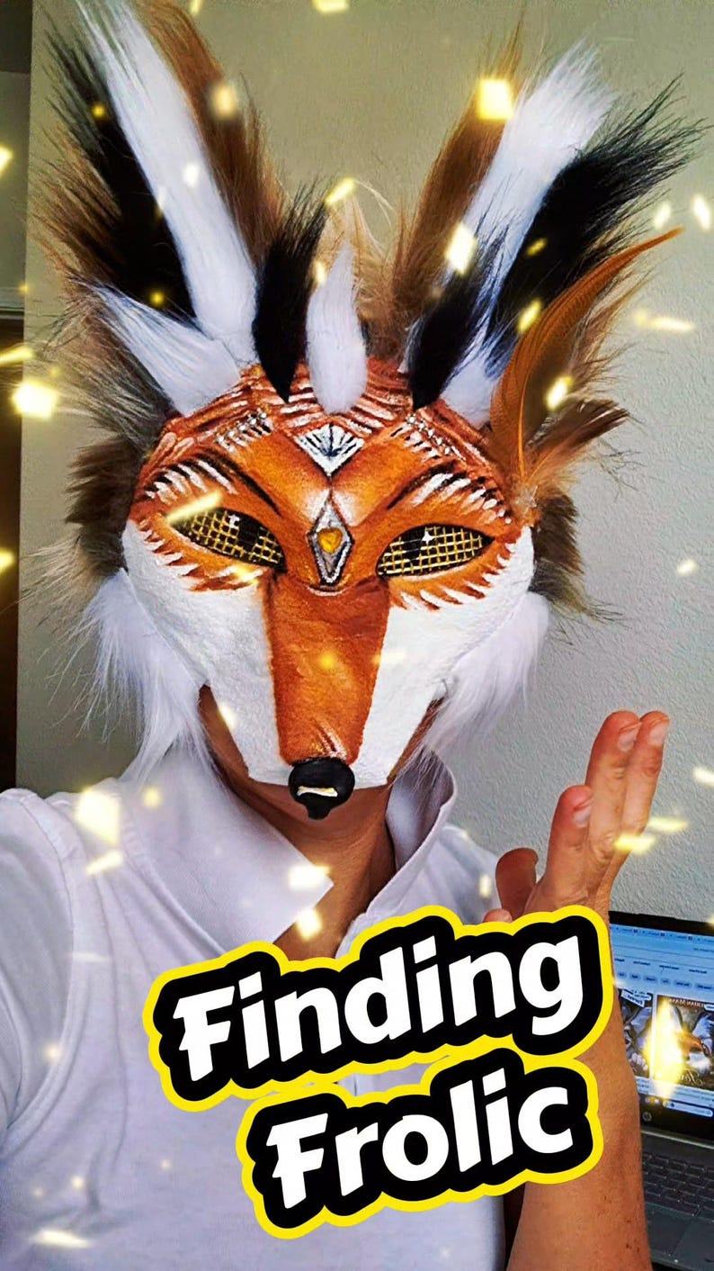 Therian animal mask coyote mask furry cosplay mask