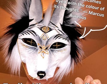 Custom Therian Masks, Coyote Mask Animal Mask, Nature, Forest, Cosplay, Quadrobics Gear, 10+ designs inside!