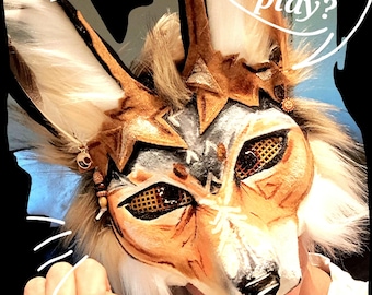 Custom Therian Animal Mask – Choose Your Animal (Fox, Coyote, Wolf, Cat, Cheetah, Owl, or Custom), Handmade Art Keepsake Cosplay Gear Gift
