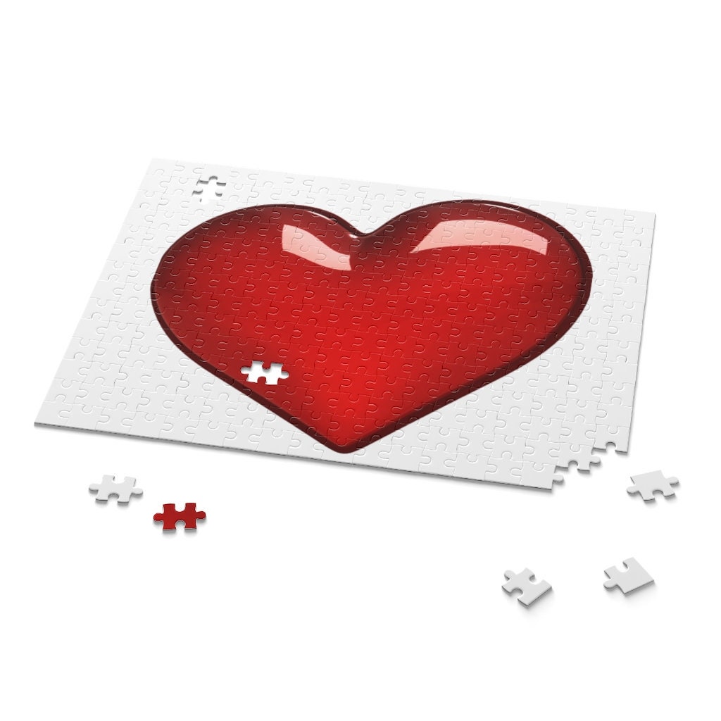 Puzzle 120 252 500Piece Heart Etsy