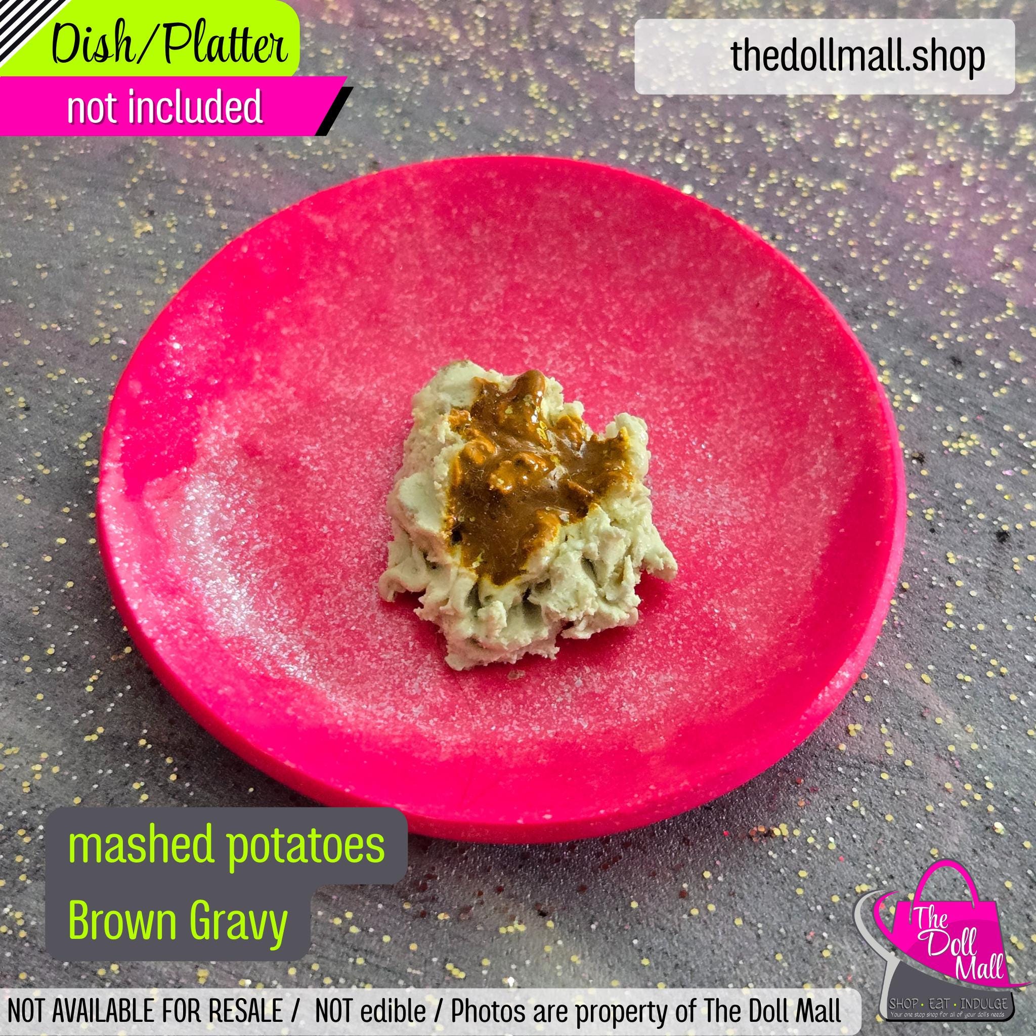 Mashed Potatoes | 1:6 Scale Handmade Miniature Clay Doll Food